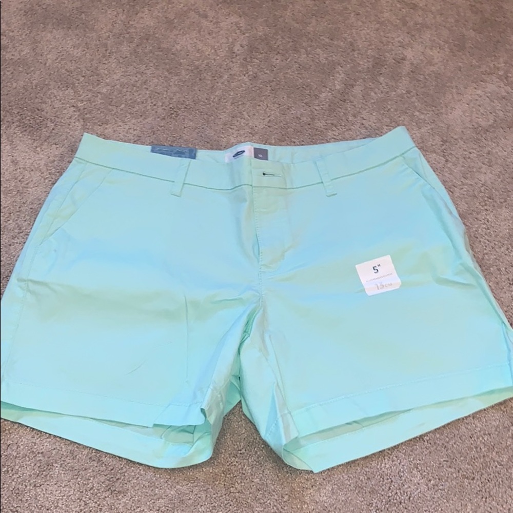 NWT old navy shorts light mint green size 10